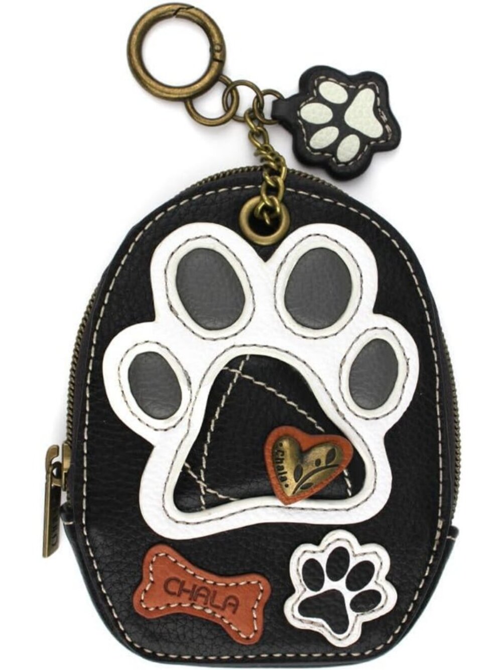 Mini Coin Purse Keychain - RFID Protected Card Holder & Coin Purse - Black